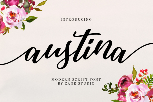 Austina Script: A Modern Script Font for Makers