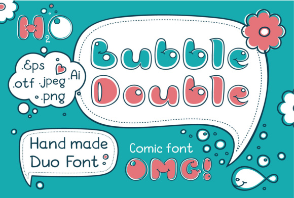 Bubble Double Duo: A Playful Display Font for Creative Layouts
