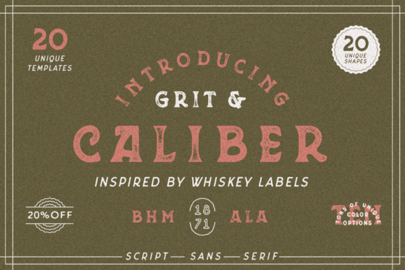 Grit Caliber: A Vintage Serif Font for Authentic Branding