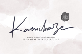 Kamikaze: A Textured SVG Signature Font for Makers