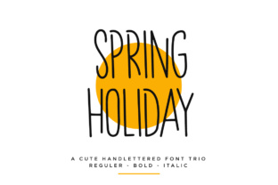 Spring Holiday: A Cute Hand Drawn Font for Web Design