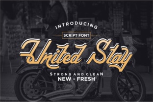 United Stay: A Vintage Script Font for Editorial Design